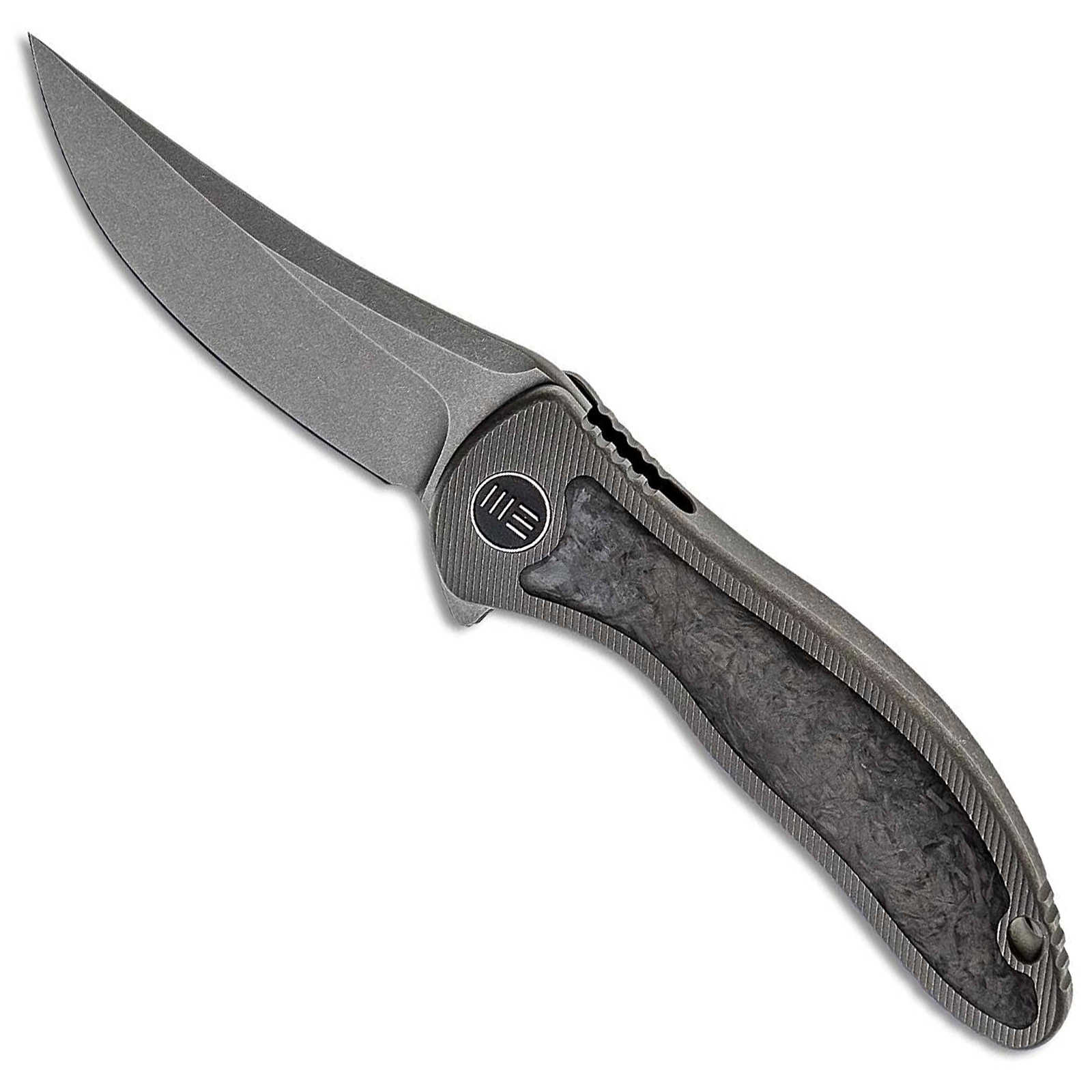 WE 2011CF-A Mini Synergy Titanium Handle CPM-20CV Trailing Point ...