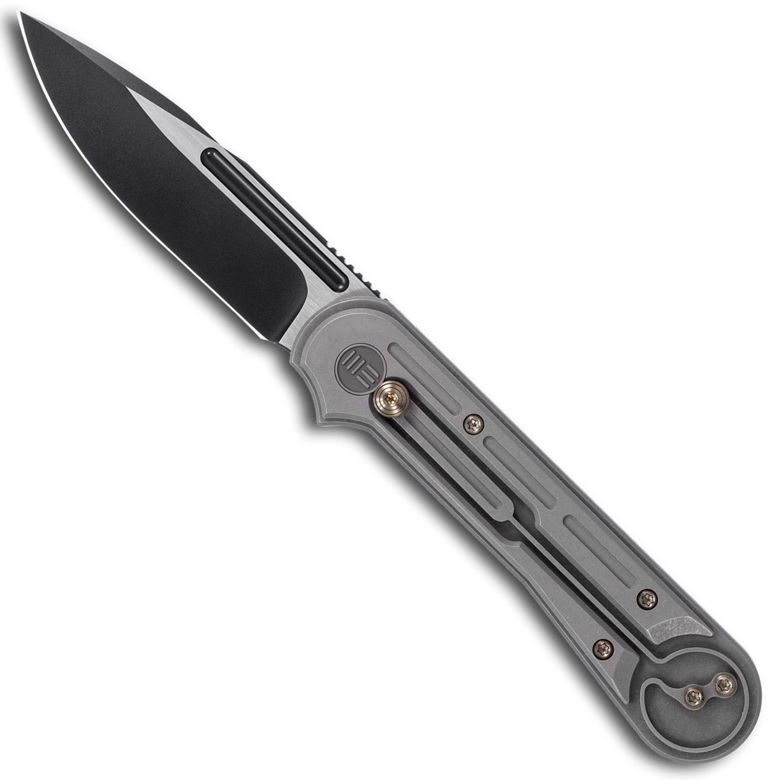 WE 815E Double Helix Black Stonewash S35VN Grey Titanium Handle Folding ...