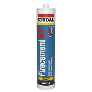 Soudal 310mL Firecement HT° Sealant (up to 1500°C) | Black