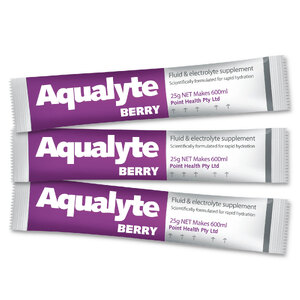 Aqualyte 50pc 25g Berry Electrolyte Drink Powder Sachets