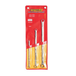 KC Tools 3pc Long-Type Ring Spanner Set Metric | A13158