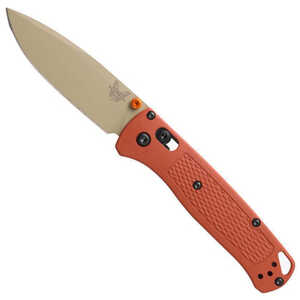 Benchmade Bugout AXIS Lock Folding Knife | Rust Orange / Tan