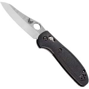 Benchmade Mini Griptilian Sheepsfoot AXIS Lock Folding Knife | Black / Satin