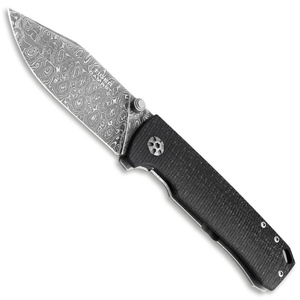 Boker Tiger-Damascus Frame Lock Folding Knife | Black / Damascus