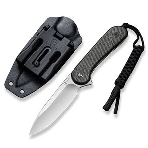 CIVIVI Elementum Fixed Blade Tactical Knife | Black / Satin