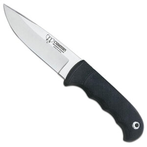 Cudeman Fixed Blade Bushcraft Knife | Black / Satin