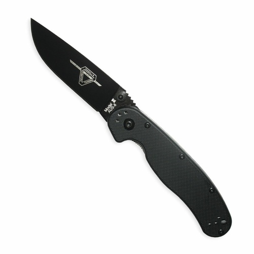 Ontario Knife Co. 8861 RAT-II BP Liner Lock Folding Knife - Full Black 