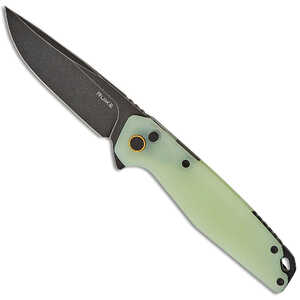 Ruike P873-C Button Lock Folding Knife | Natural Jade / Black